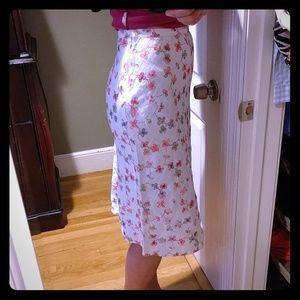 120% Lino embroidered linen skirt French import